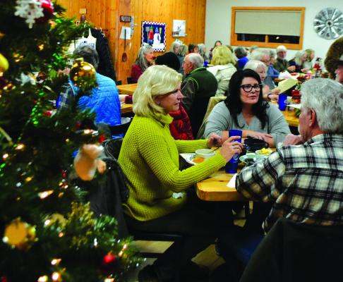 Left - The Alley Bistro, Pic-A-Nic Basket and Ennis Senior Center all donated soups to be served, along with salad and bread, on Saturday, December 8, with proceeds from the dinner benefiting the local Meals on Wheels program.