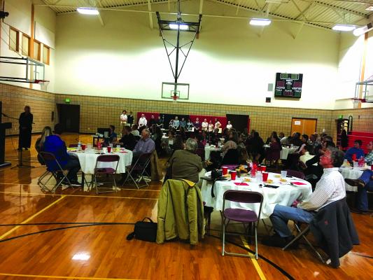 About 70 people, including school officials, teachers and residents learned Project Lead the Way and how it helps Twin Bridges students prepare for the future on Thursday, January 24. (J. Taylor)
