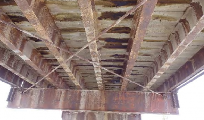 The general underside of the Giem Bridge. Photo courtesy Madison County Commissioners.