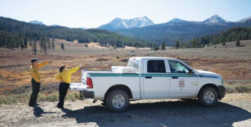 Jay Fassett, Asst. Fire Management Officer for the West zone of the Custer Gallatin National Forest, looks at a topographic map covering the Shedhorn wildfire. The fire sits about 12 miles from the nearby Yellowstone Club as of Oct. 4. . PHOTO BY JOHN STEMBER