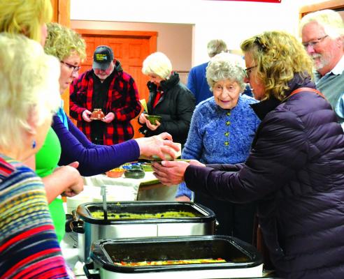 Visitors packed the Ennis Senior Center on December 8 to enjoy homemade soup and to purchase handmade bowls at an Empty Bowls fundraiser.