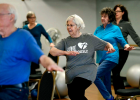 Seniors take part in an exercise class at the Missoula Family YMCA in this file photo from 2019. According to a Montana Free Press analysis of median age statistics from the U.S. Census Bureau, Montana is the oldest state in the western United States. Credit: TOM BAUER/ MISSOULIAN FILE PHOTO.
