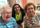 Linda Haverty, Kendra Gonzales and Mary Frame. Elderly adults feel they are treated with respect and teens feel they are making a difference. Photo courtesy of Trish Lopez