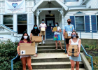 Telehealth Access for Seniors' Connecticut team delivers 41 brand-new Android tablets to the Fair Haven Community Health Clinic in Fair Haven, Connecticut. Photo courtesy of Telehealth Access for Seniors.