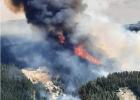 The Clover Fire burns near the Middle Fork of Warm Springs on Saturday. PHOTO COURTESY BRUCE RICHARDS
